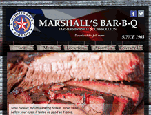 Tablet Screenshot of marshallsbarbq.com